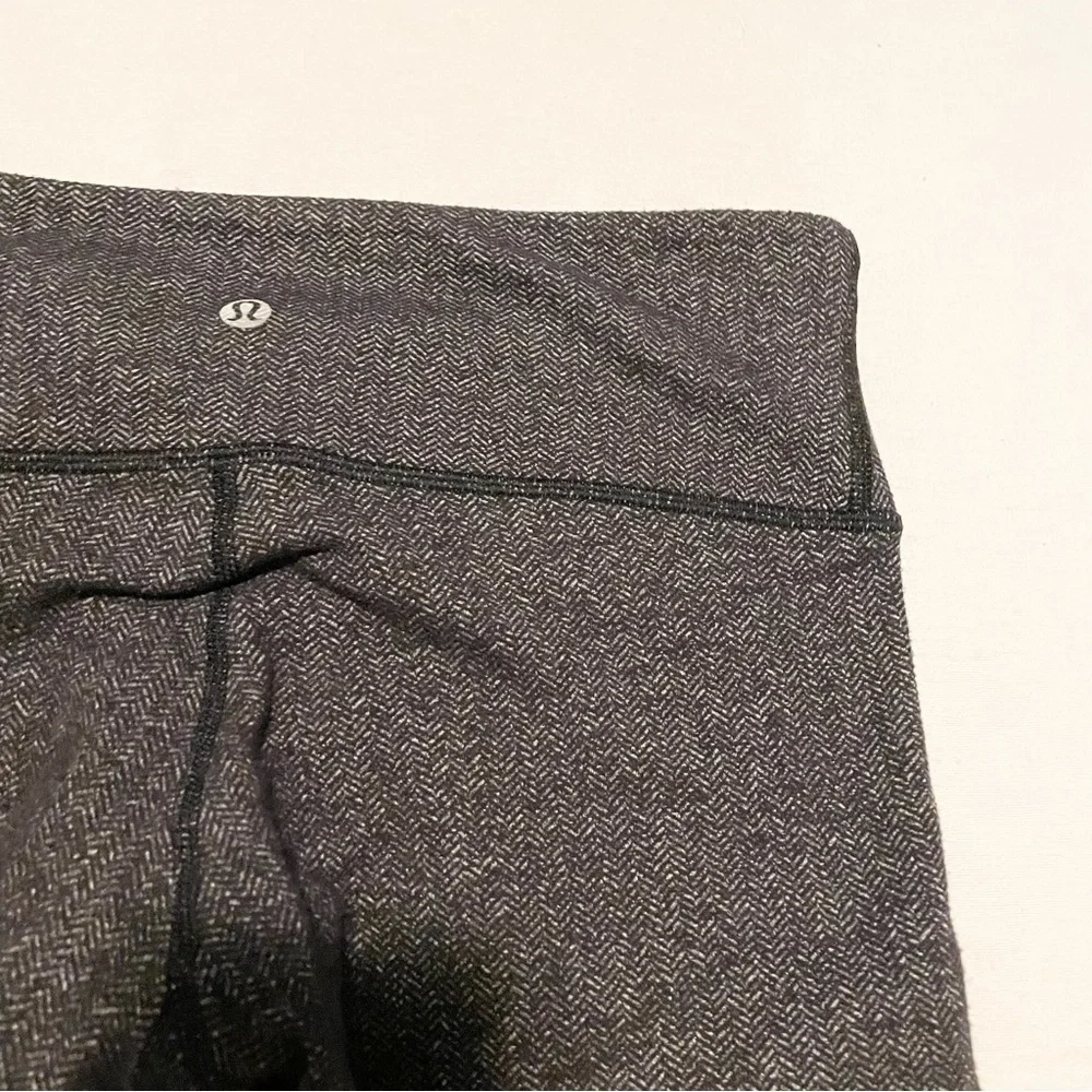 Lululemon Women's Size 4 Wunder Under Pant Legging Herringbone Heathered Black - Picture 11 of 16